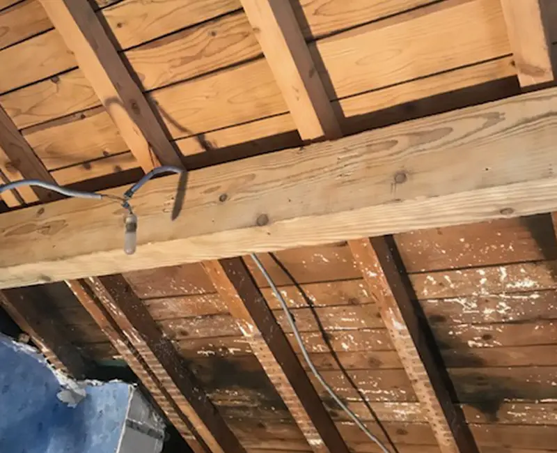 Aérogommage sur escalier en bois